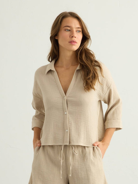 Aura Mini Shirt - Oatmeal