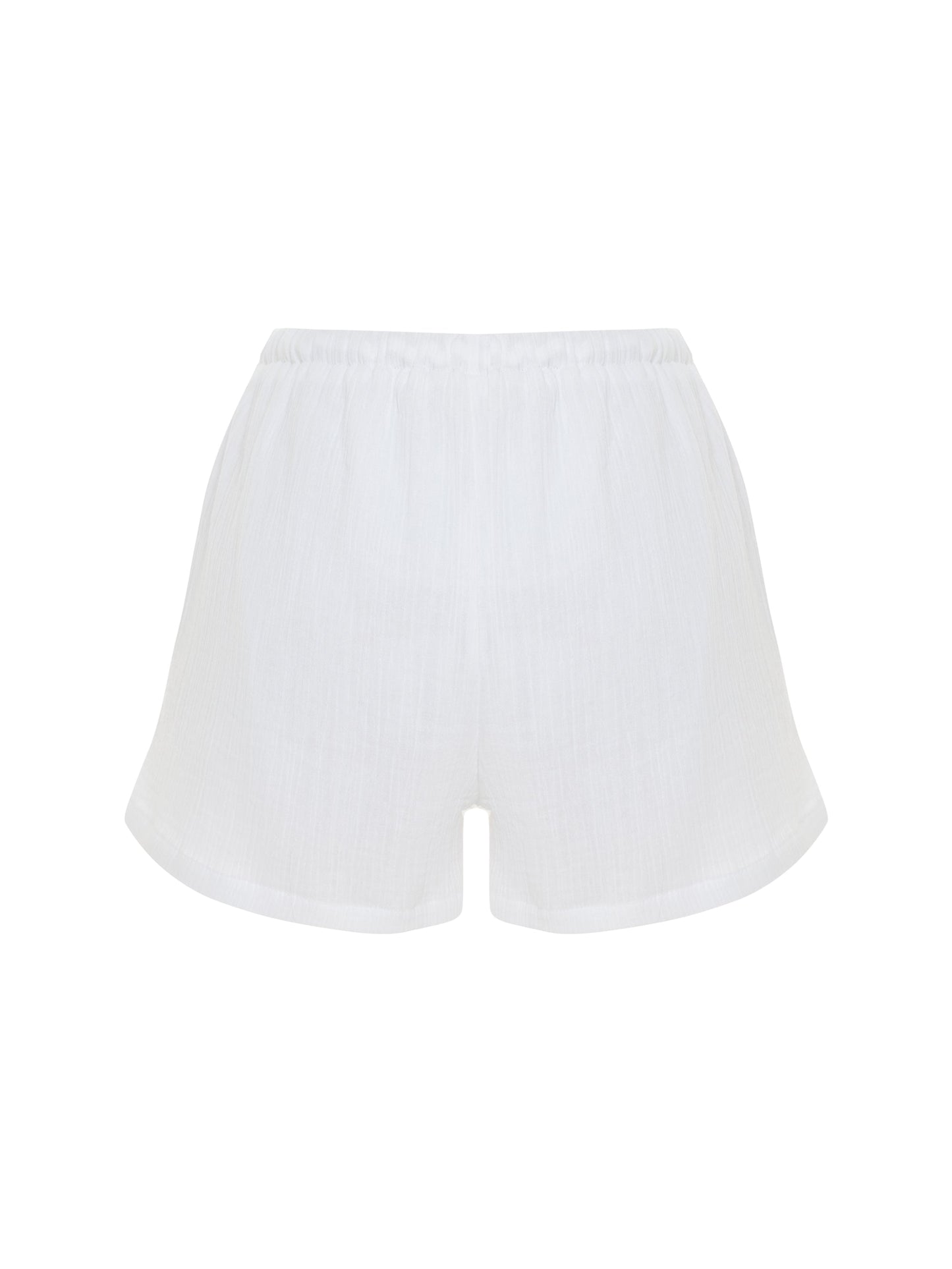 Aura Drawstring Shorts - White