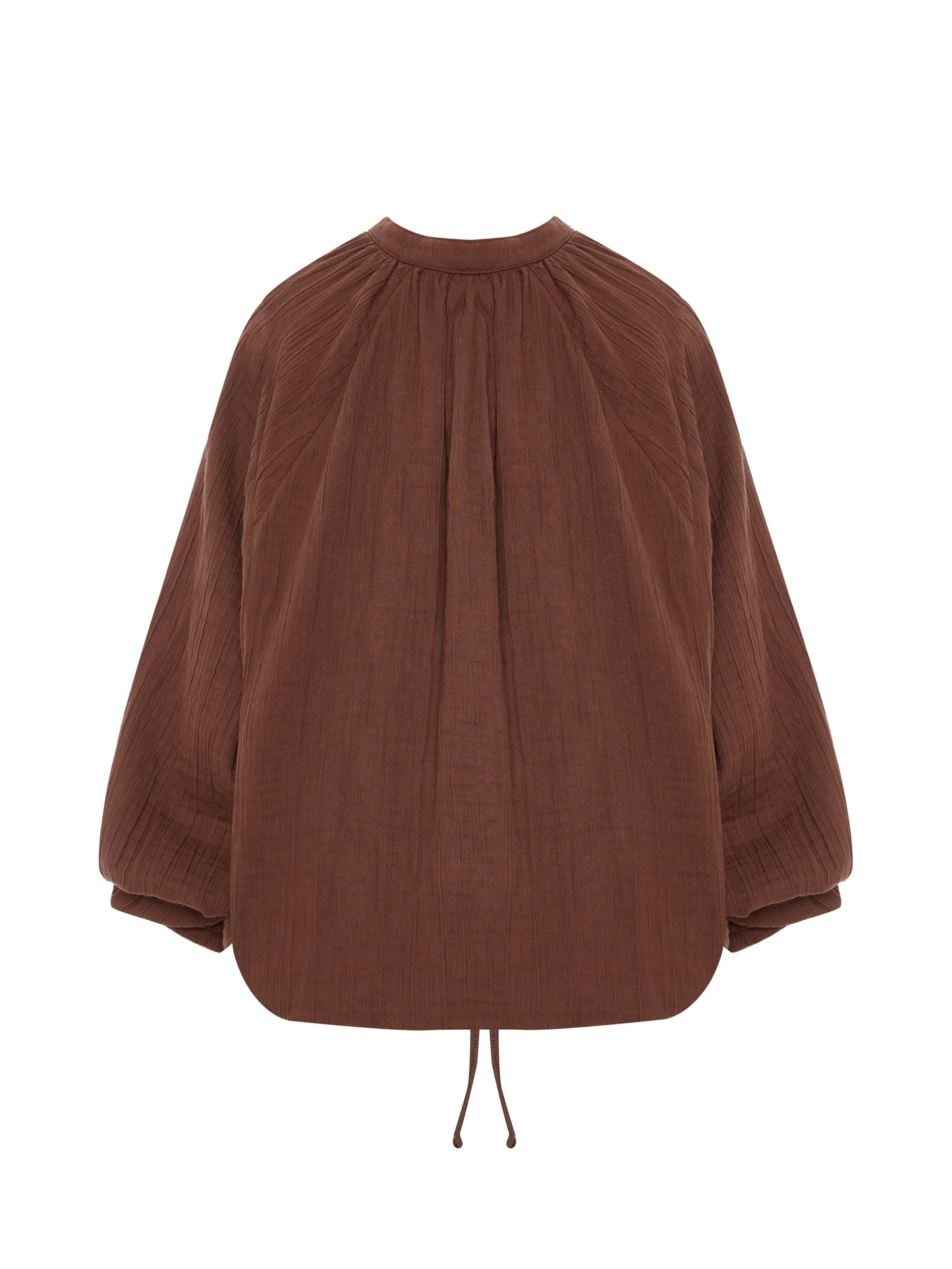 Kaya Buttoned Blouse - Terracotta