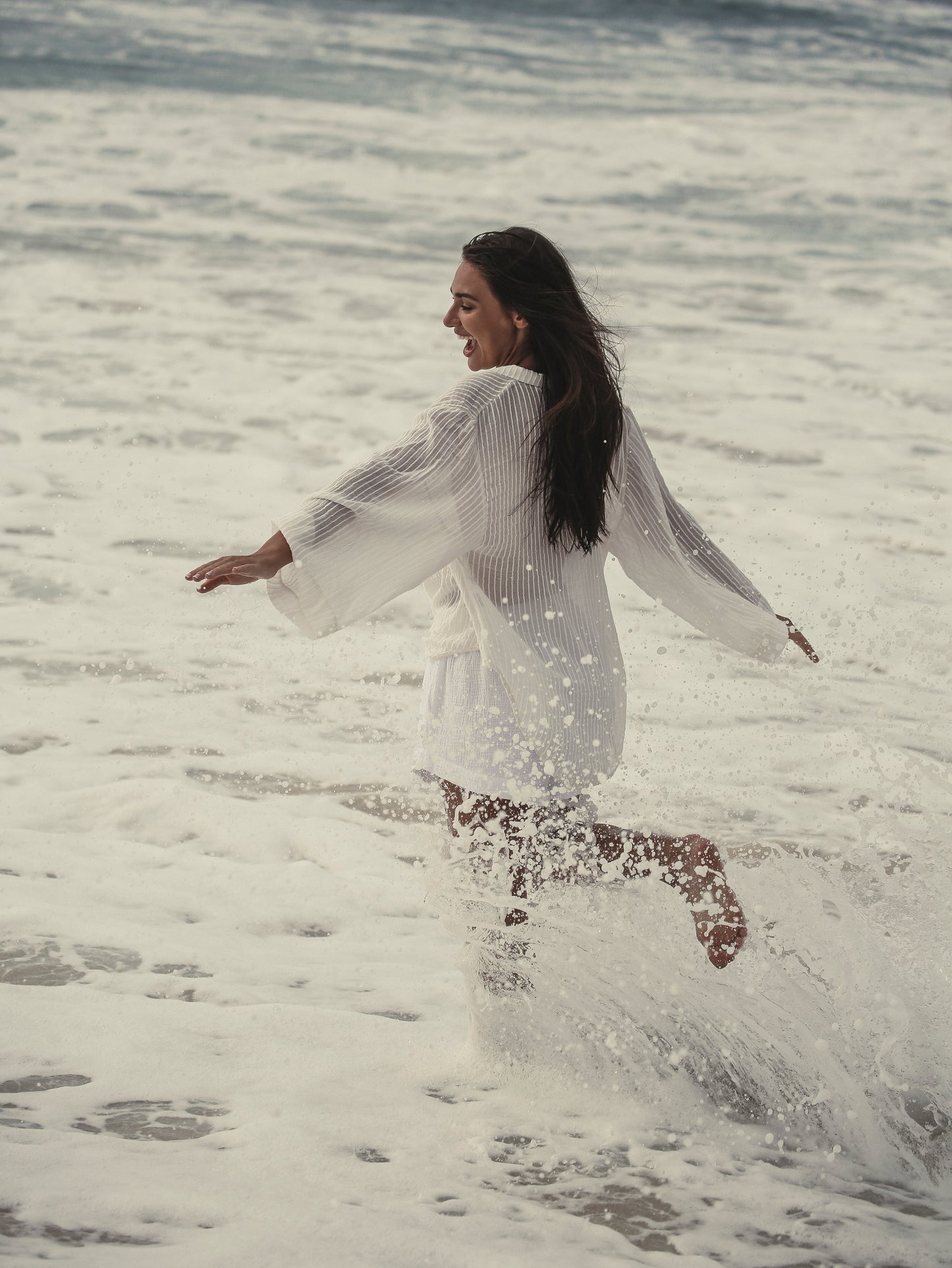 Sade Top - White Stripes