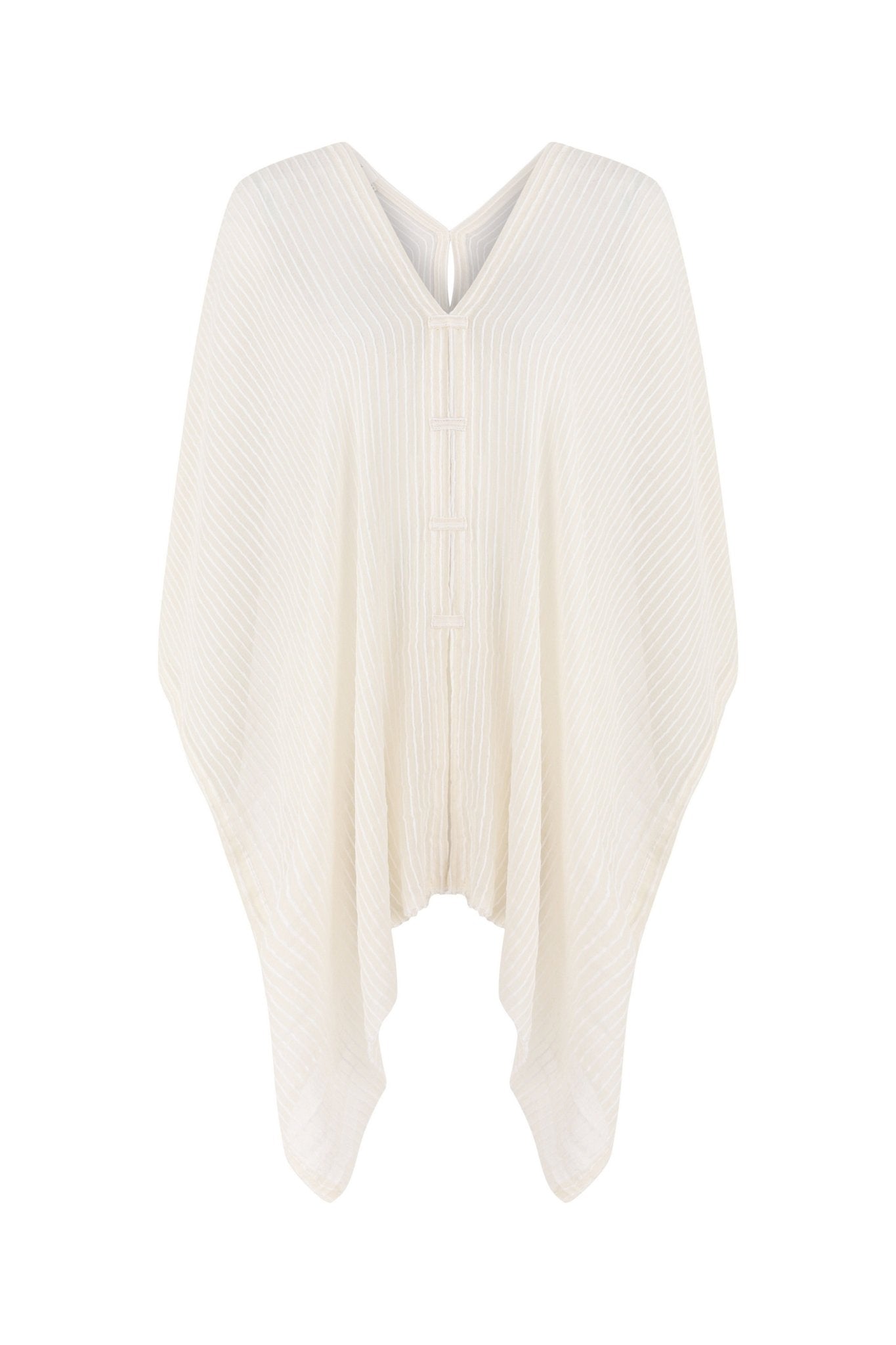 Ava Kimono White Stripes - The Handloom