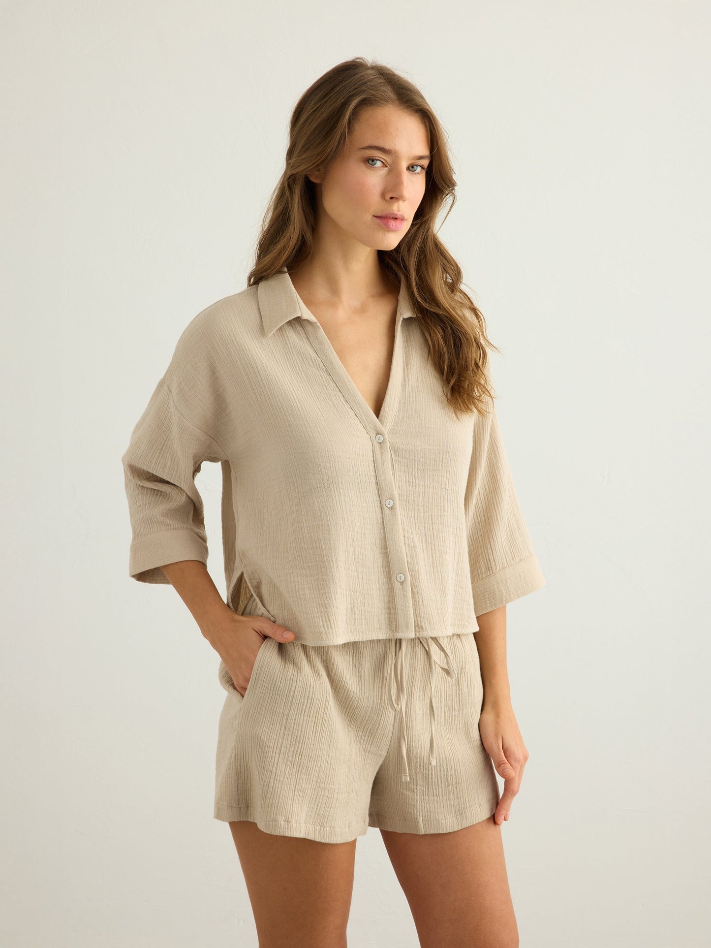 Aura Mini Shirt - Oatmeal