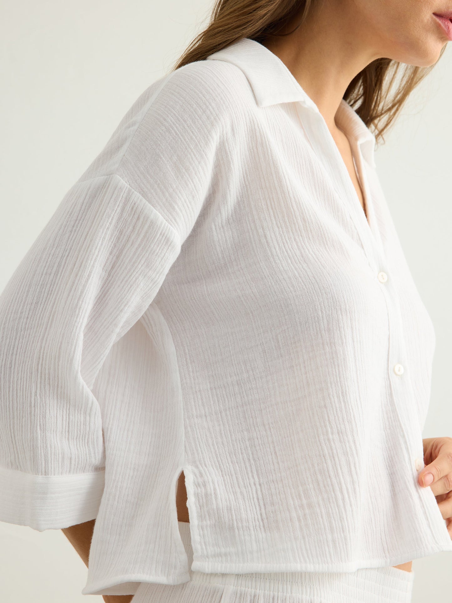 Aura Mini Shirt - White