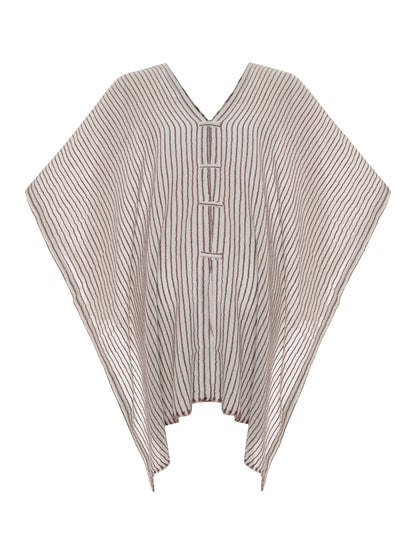 Ava Kimono - Burgundy Stripes