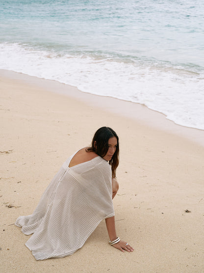 Ava Kimono - Khaki Green Stripes