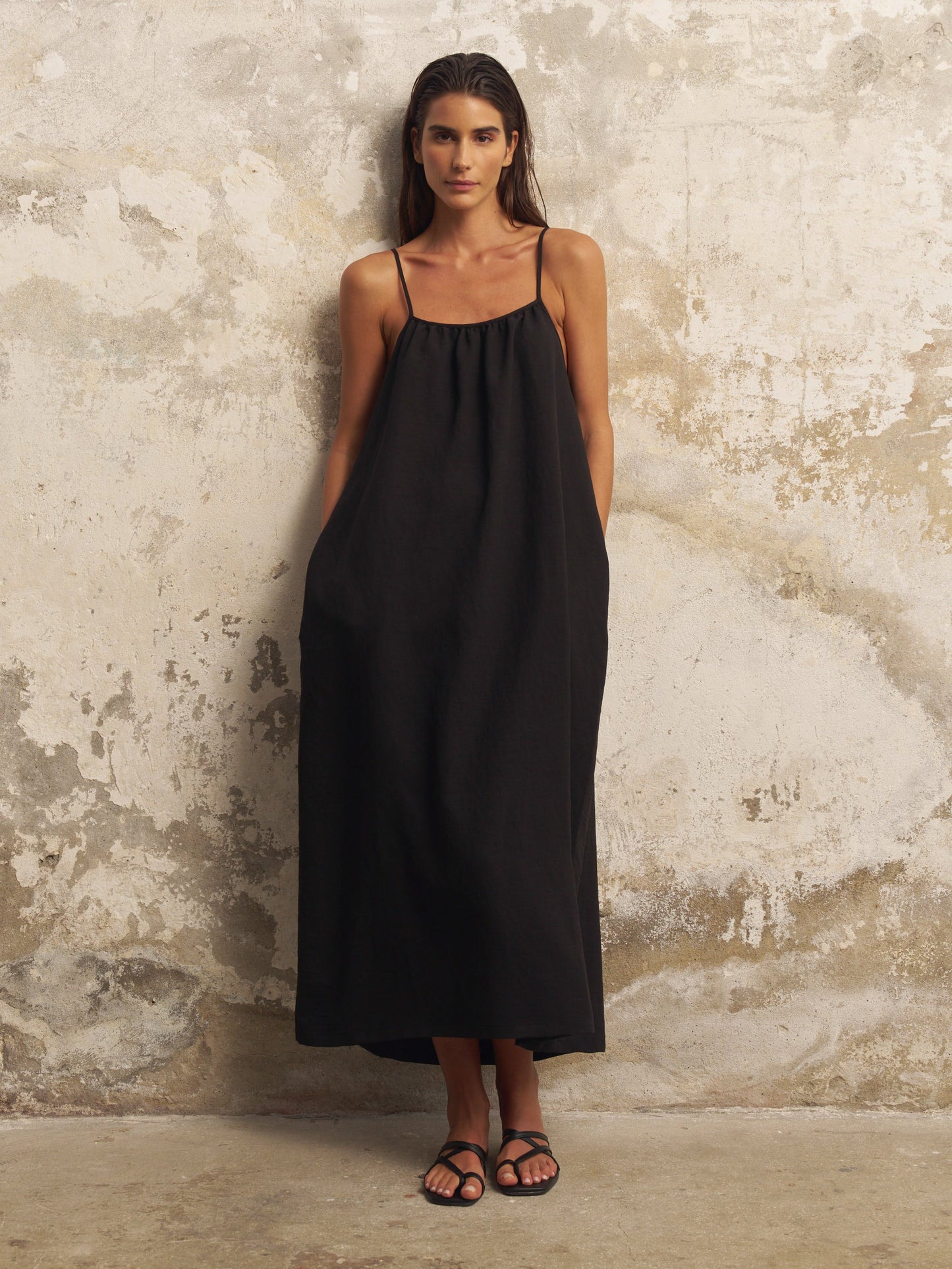 Bliss Flow Maxi Dress - Black