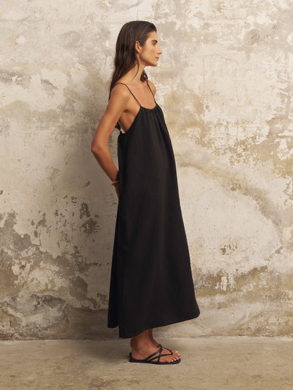 Bliss Flow Maxi Dress - Black