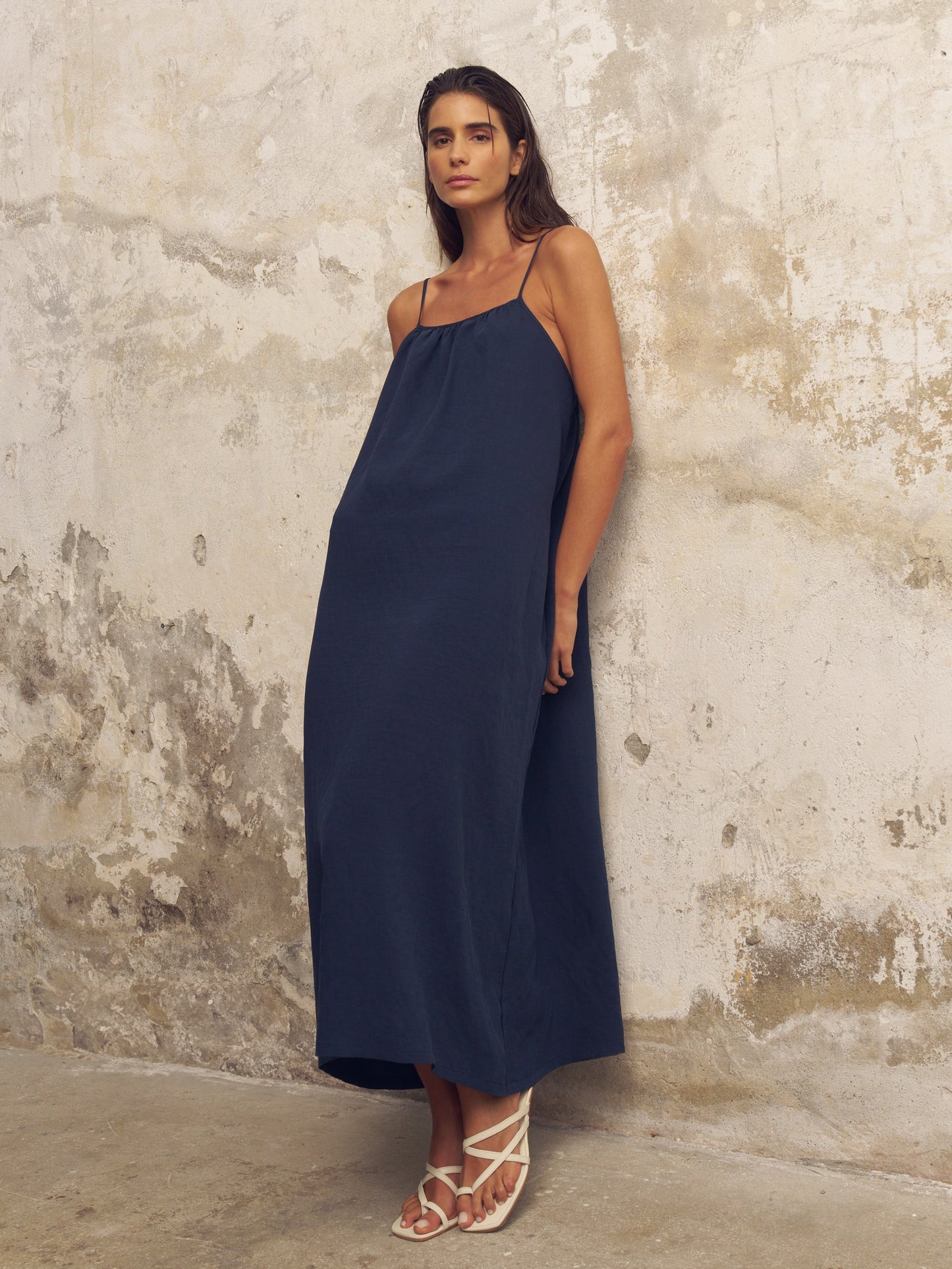 Bliss Flow Maxi Dress - Navy