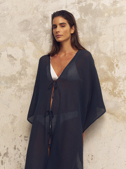 Bodrum Ties Kaftan - Navy