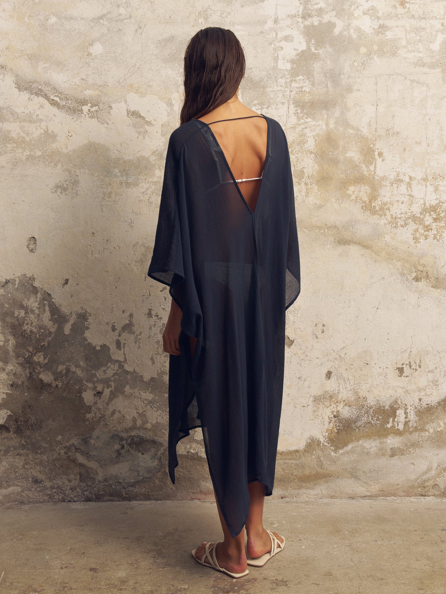 Bodrum Ties Kaftan - Navy