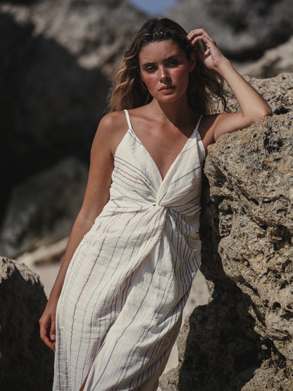 Celia Striped Dress - Natural