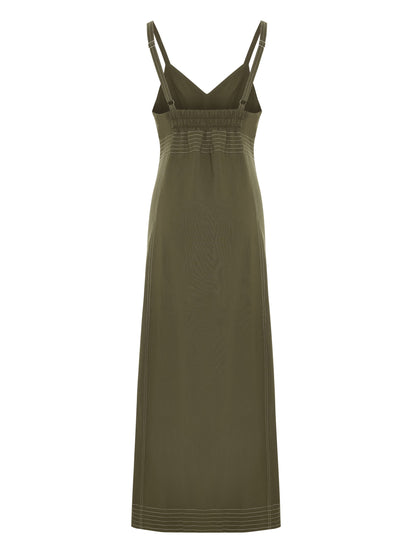 Eva Maxi Dress - Khaki Green