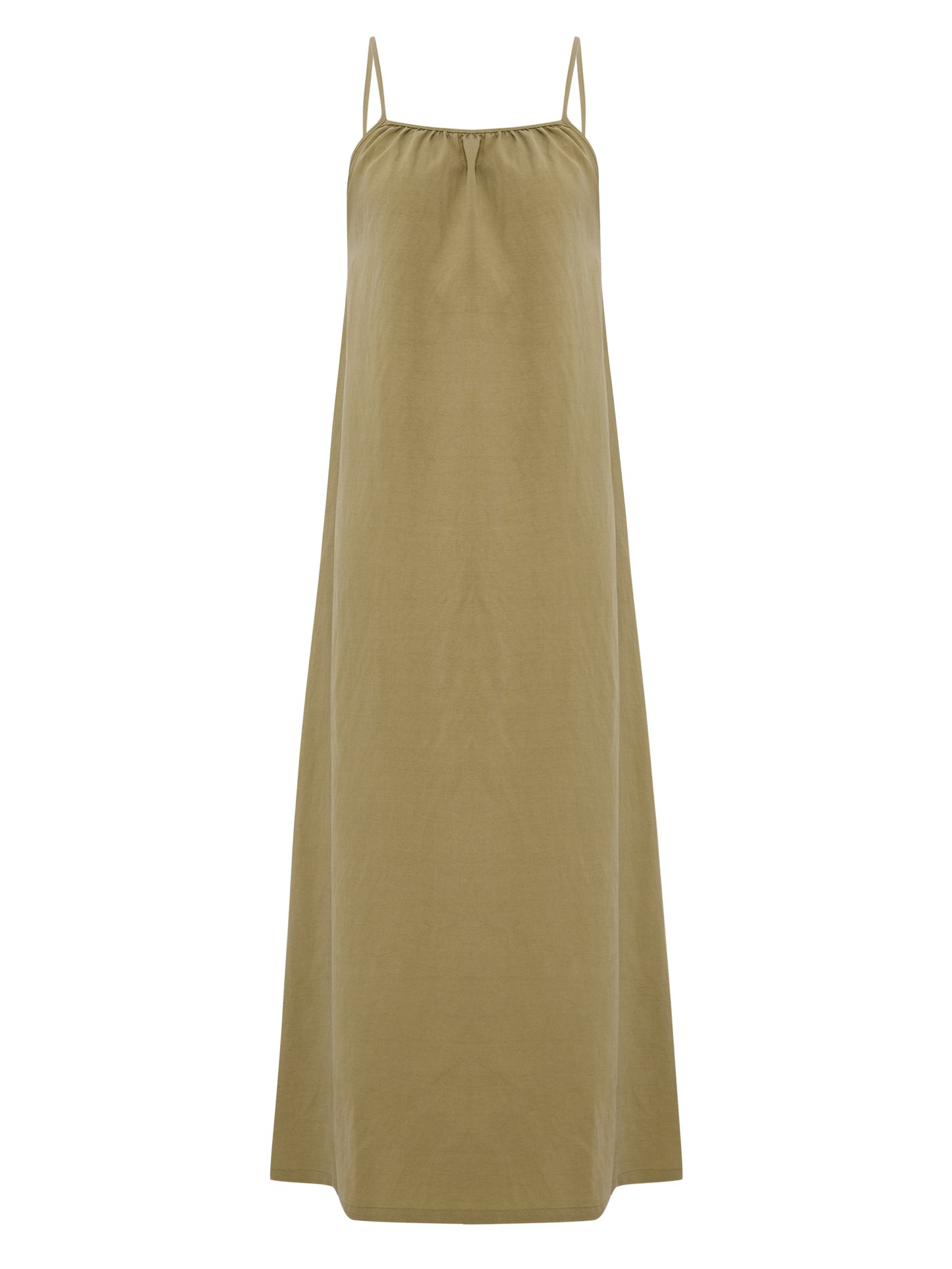 Bliss Flow Maxi Dress - Khaki Green