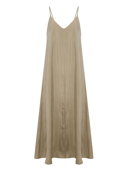 Lucid Flow Maxi Dress - Khaki Green