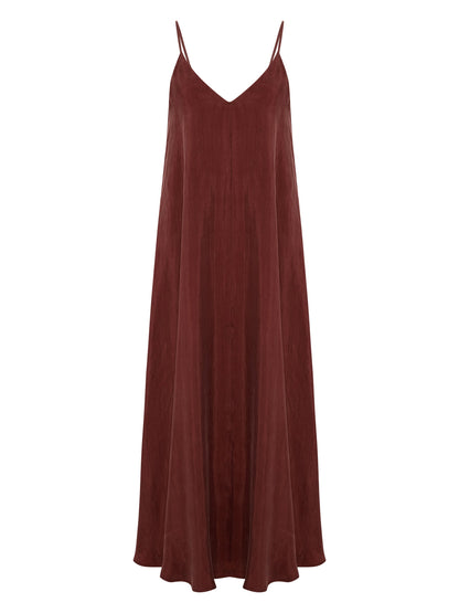 Lucid Flow Maxi Dress - Burgundy