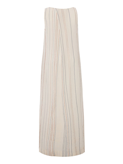 Day Break Dress - Natural With Stripes