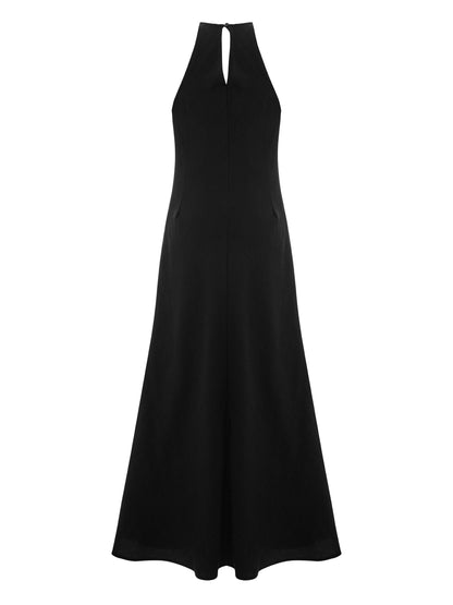 Nora Halter Maxi Dress - Black
