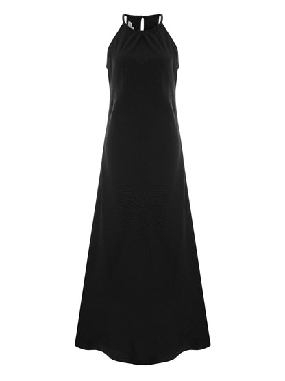 Nora Halter Maxi Dress - Black