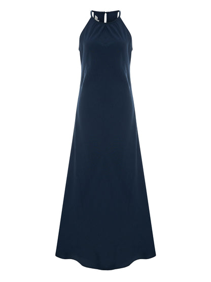 Nora Halter Maxi Dress - Navy