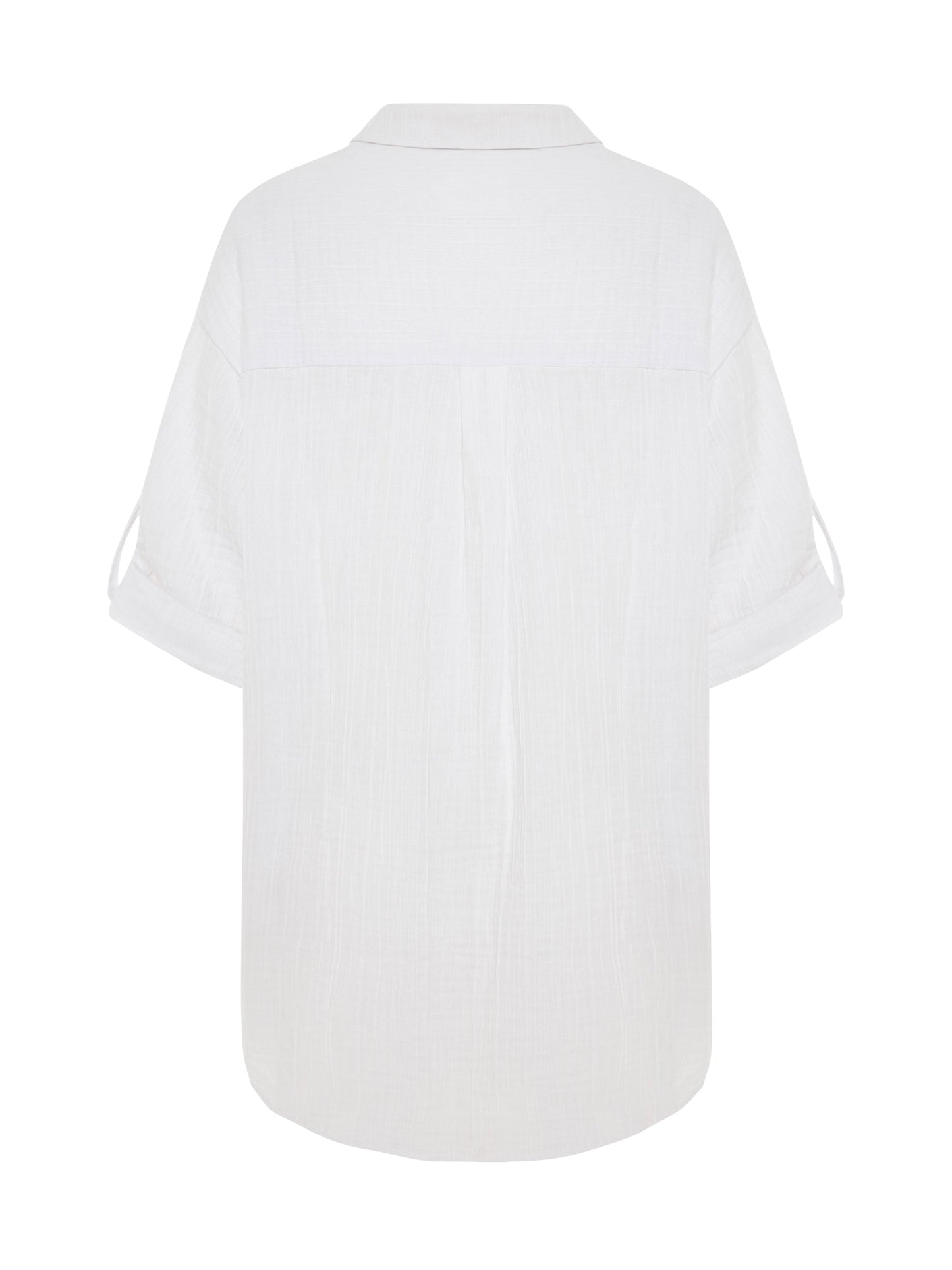 Kaya Oversized Shirt Dress - White