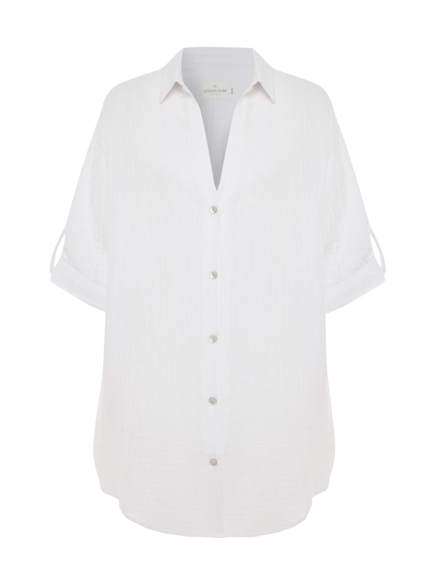 Kaya Oversized Shirt Dress - White