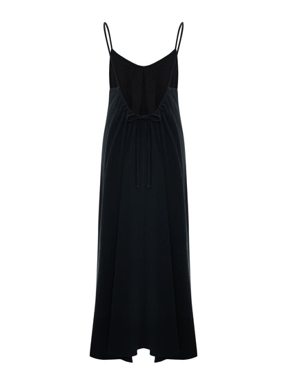 Aura Low Back Maxi Dress - Black