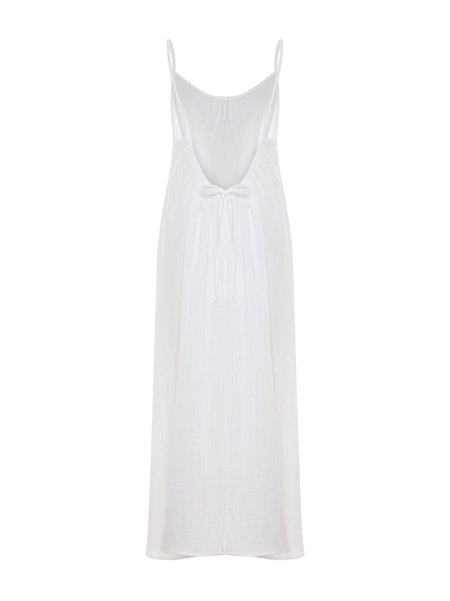 Aura Low Back Maxi Dress - White