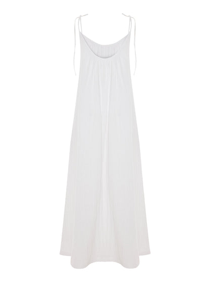 Kaya Tie Strap Maxi Dress - White