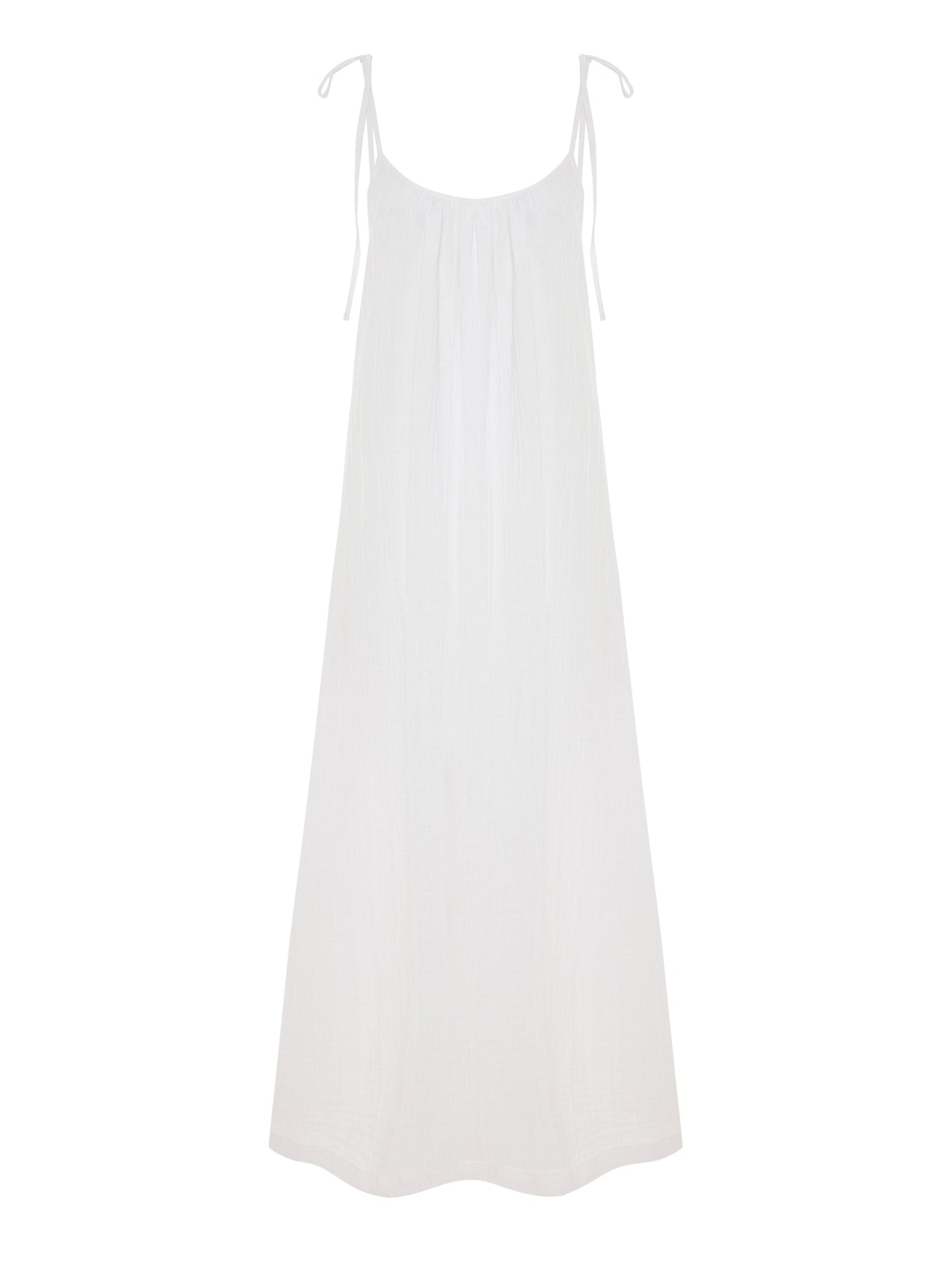 Kaya Tie Strap Maxi Dress - White