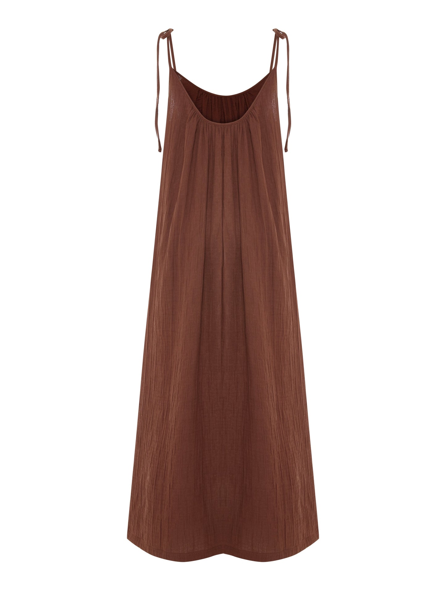 Kaya Tie Strap Maxi Dress - Terracotta
