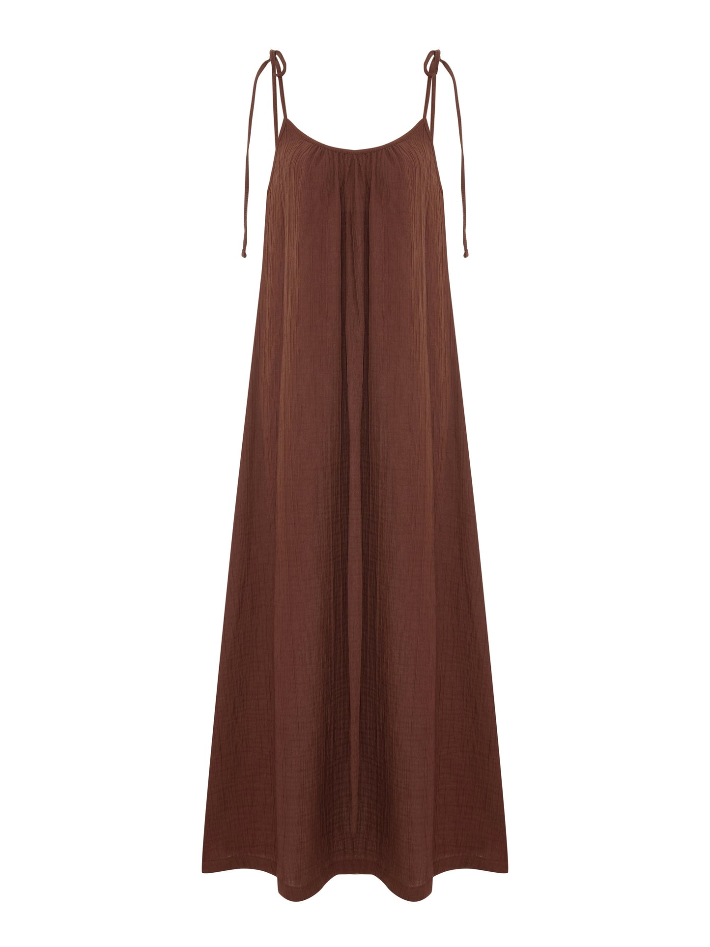 Kaya Tie Strap Maxi Dress - Terracotta