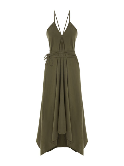 Sage Maxi Dress - Khaki Green