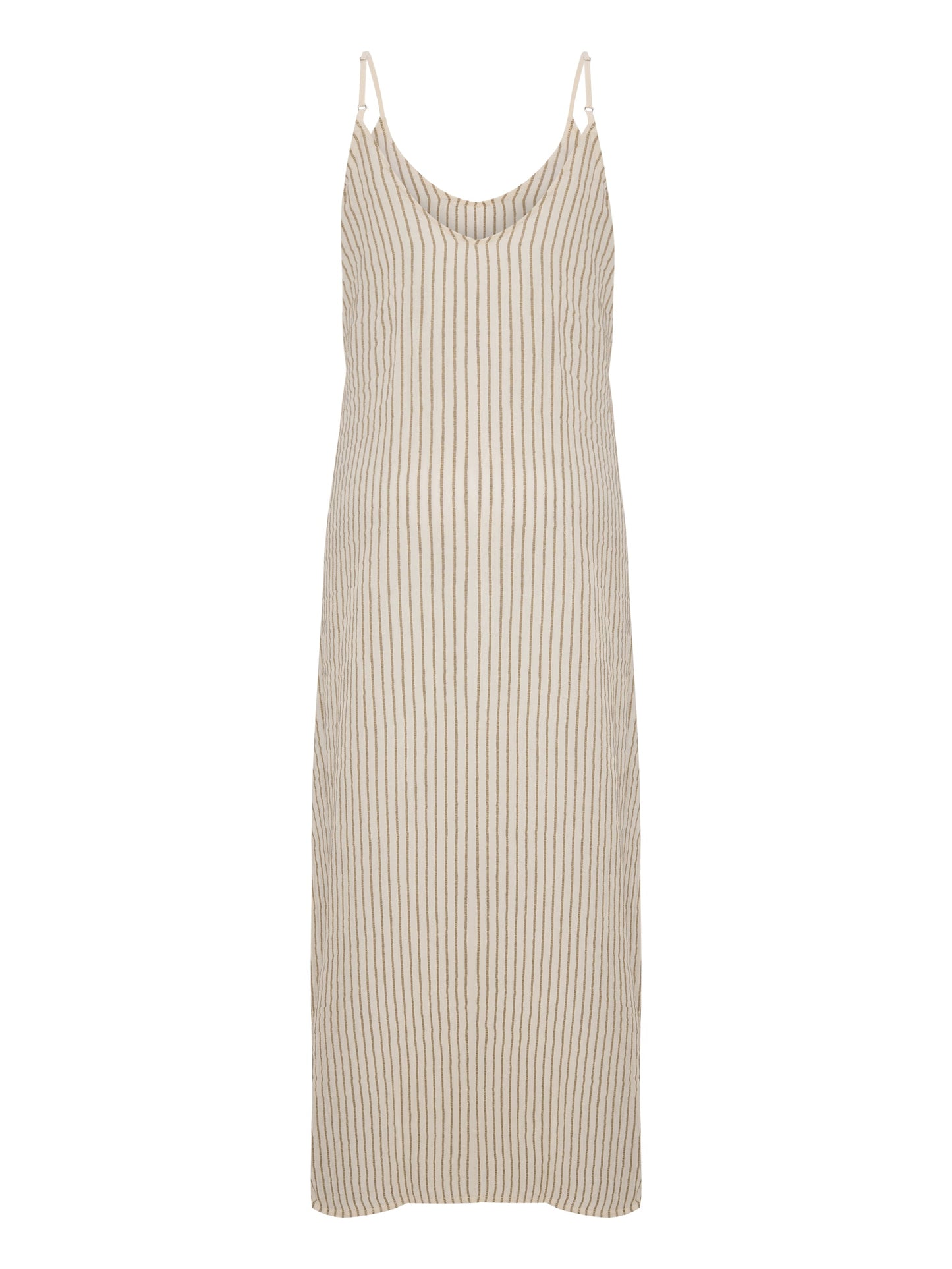 Yaz Dress - Khaki Green Stripes
