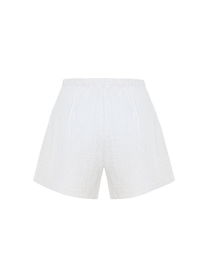 Kaya Drawstring Shorts - White