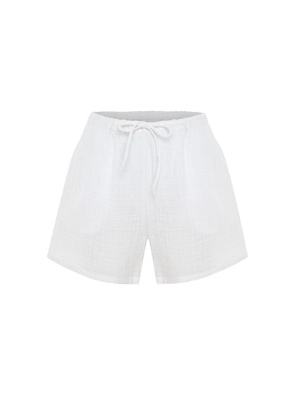 Kaya Drawstring Shorts - White