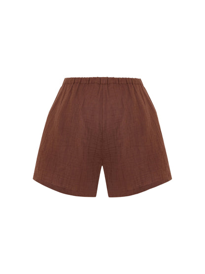 Kaya Drawstring Shorts - Terracotta