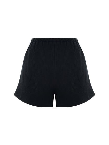 Aura Drawstring Shorts - Black