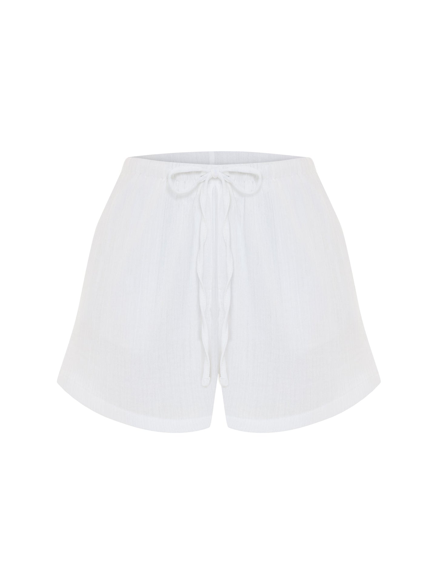 Aura Drawstring Shorts - White