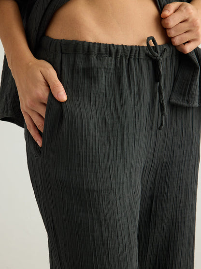 Kaya Drawstring Pants - Charcoal