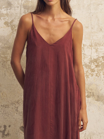 Lucid Flow Maxi Dress - Burgundy