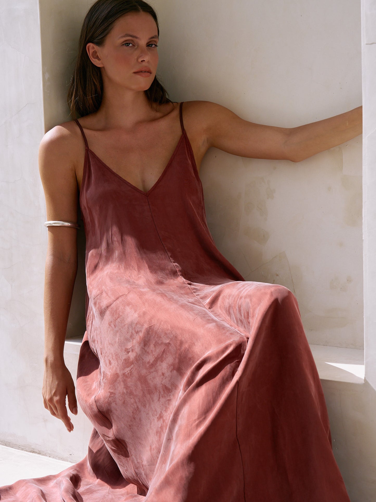 Lucid Flow Maxi Dress - Burgundy