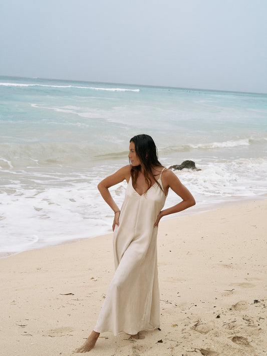 Lucid Flow Maxi Dress - Sand