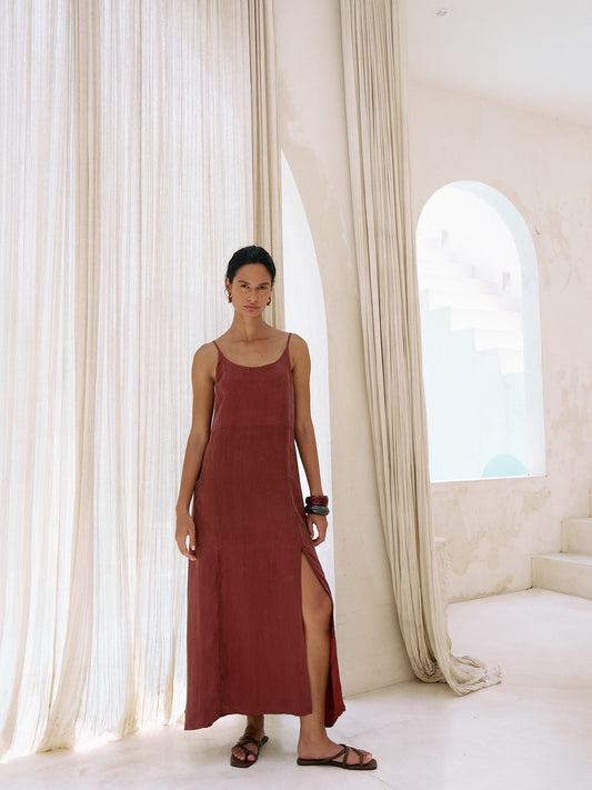 Lucid Midnight Maxi Dress - Burgundy