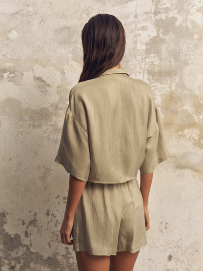 Lucid Tie Shirt - Khaki Green