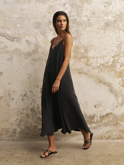 Lucid Flow Maxi Dress - Black