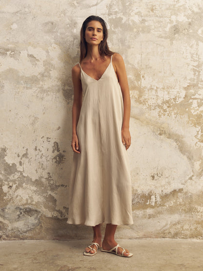 Lucid Flow Maxi Dress - Sand