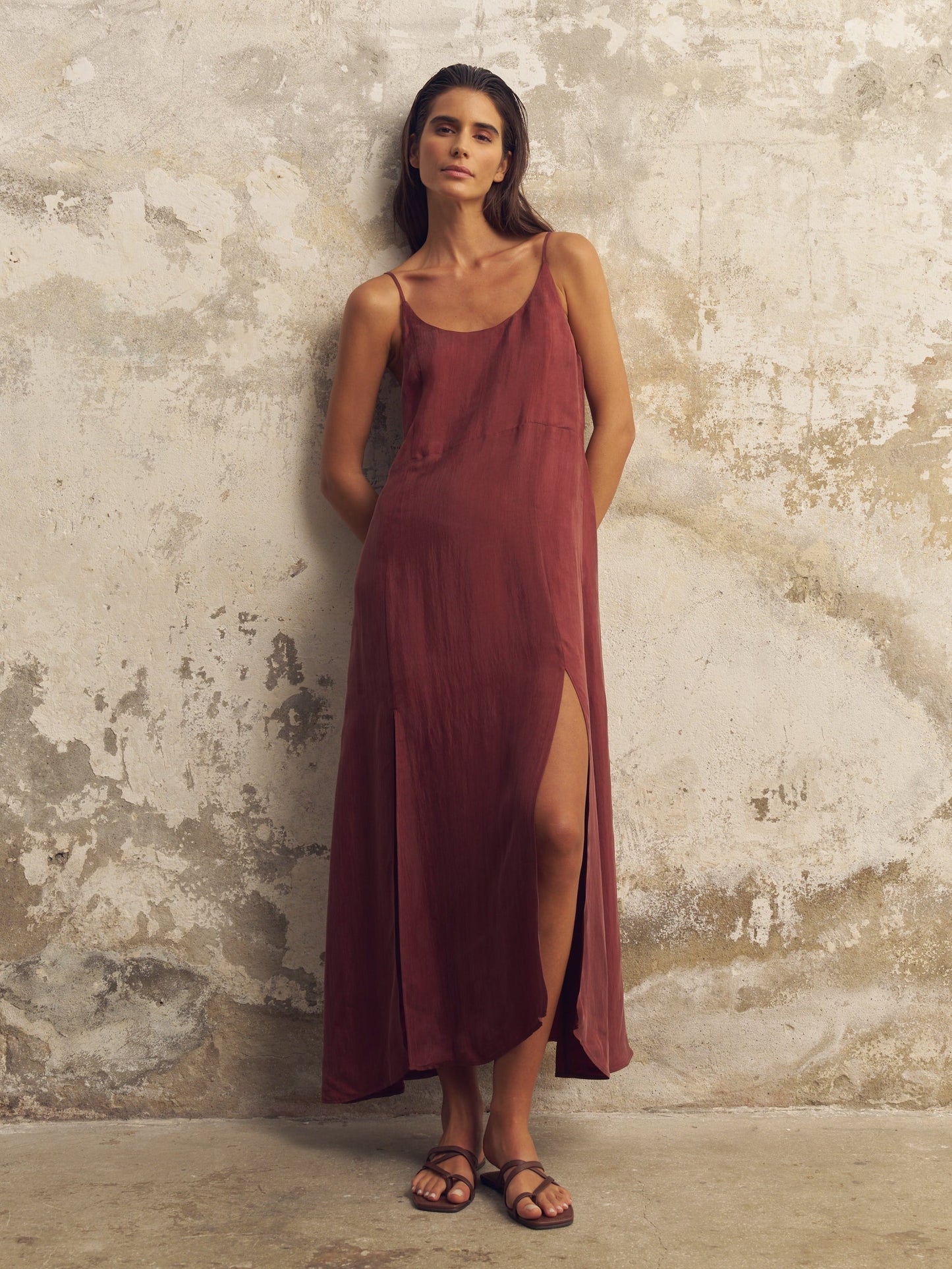 Lucid Midnight Maxi Dress - Burgundy