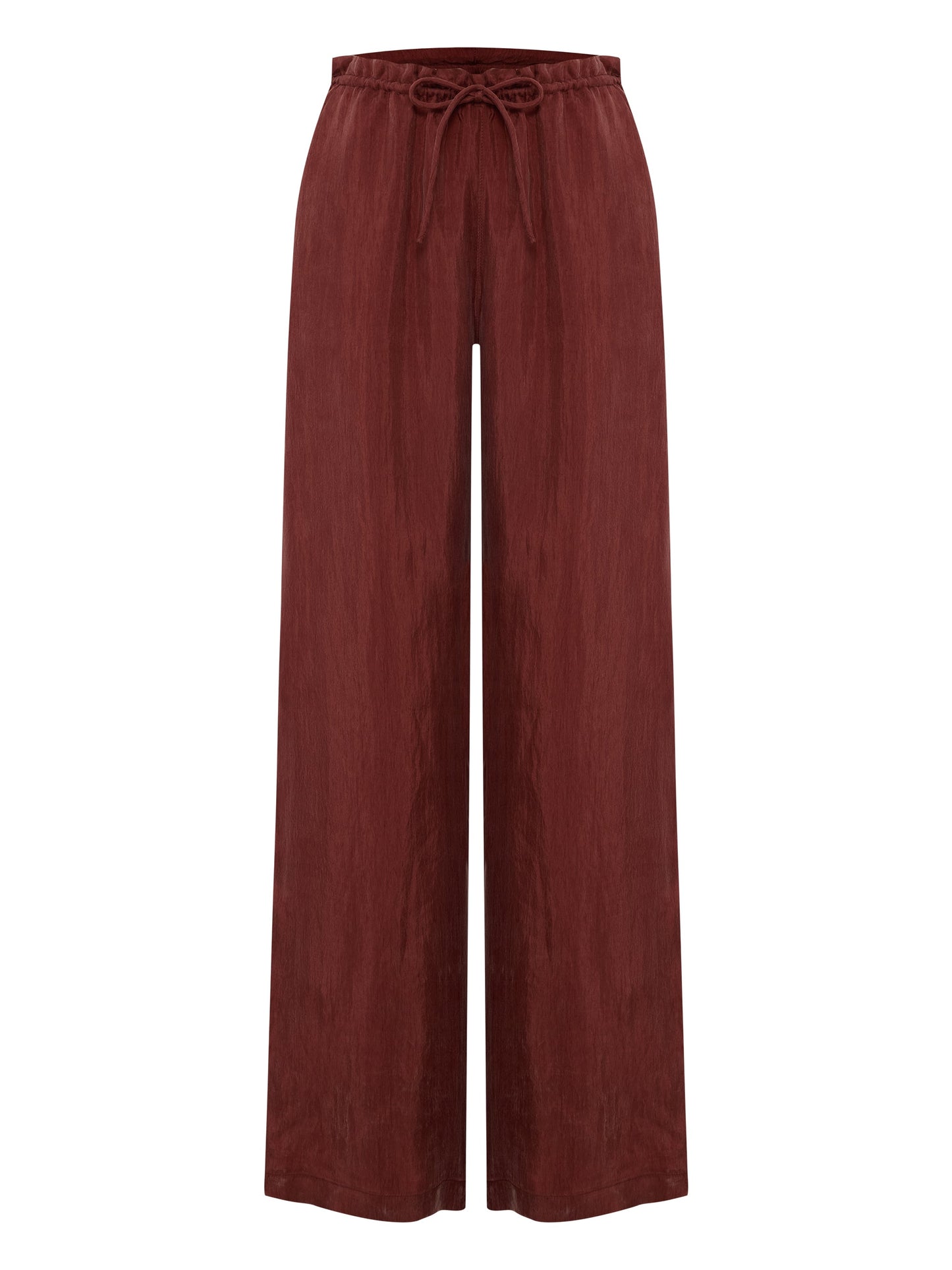 Lucid Flow Tie Pants - Burgundy