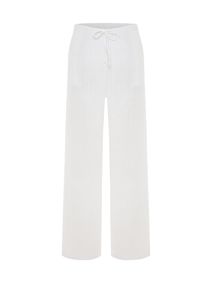 Kaya Drawstring Pants - White