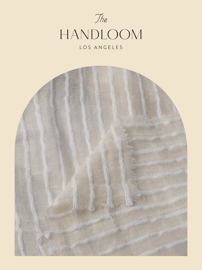 Liv Mini Ruffle Dress - White Stripes